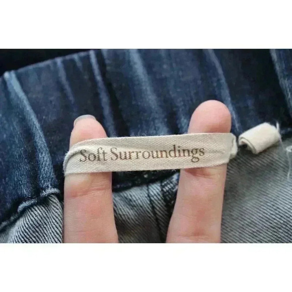 Soft Surroundings Pull On Jeans Size 1X High Rise Elastic Waist Stretch Comfort - Picture 11 of 13